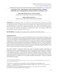 Local rules of united states district courts for the southern and eastern districts of new york effective: Pdf Investigating And Prosecuting International Crimes Domestically Rethinking International Criminal Law