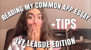 Top 41 successful common app essays. Reading My Common App Essay Ivy League Edition Cecile S Youtube