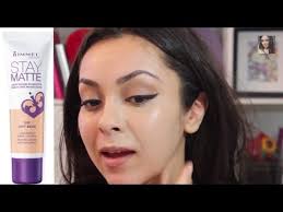 The mousse formula transforms into a powder finish, plus it ensures your complexion feels hydrated and balanced for up to 12 hours, so. Rimmel Stay Matte Liquid Mousse Foundation First Impression Review Trinaduhra Youtube