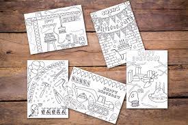 The book is designed to be printed on a regular sheet of computer paper. Construction Theme Personalized Birthday Coloring Book Coloring Books For Adults