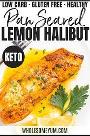 Pan Seared Halibut Recipe With Lemon Butter Sauce Halibut Recipes Halibut Recipes Healthy Pan Seared Halibut Recipes