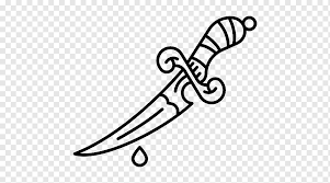 An isolated shot of the j.r., the knife designed by gil hibben for the fourth rambo film. Knife Dagger Weapon Old School Tattoo Bloody Tattoo Artwork Sword Png Pngwing