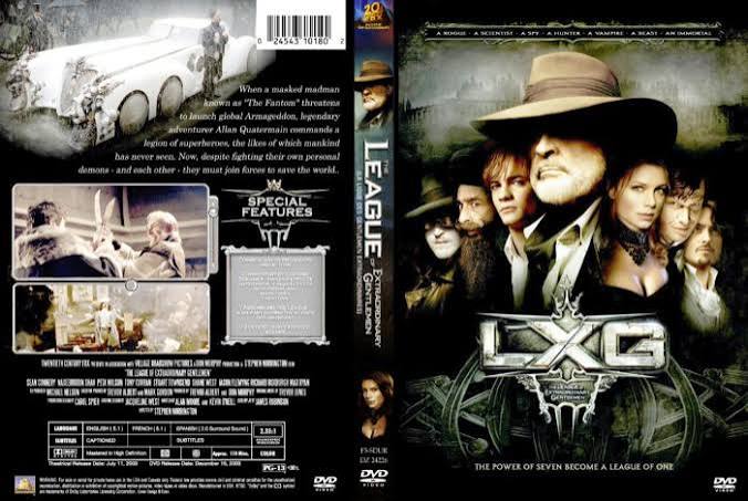 The League of Extraordinary Gentlemen (2003) WS R1 - Movie DVD - CD Label,  DVD Cover, Front Cover