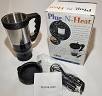 Plug-N-Heat Auto Mug Programmable 16oz.Heated COFFEE Mug Perfect Solutions  NOB