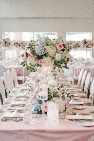 Dusty Blue And Pink Table Wedding Decoration Pink Table Decorations Dusty Pink Weddings Pink Table