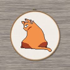 Angry Kyo The Cat Pdf Cross Stitch Pattern Inspired By Japanese Anime Fruits Basket With Images Cross Stitch Geeky Cross Stitch Geeky Cross Stitch Patterns