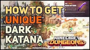 A blade that will not rest until the battle has been won. How To Get Dark Katana Unique Minecraft Dungeons Youtube