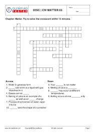 Class 5 Science Crossword Puzzles Matter In 2020 Brain Teasers For Kids Science Worksheets Math Puzzles Kindergarten