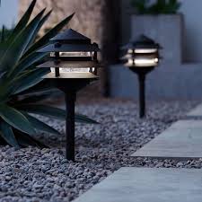 Three Tier Pagoda 12 H Bronze Led Landscape Path Light 2c488 Lamps Plus In 2020 Path Lights Outdoor Design Trends Tiered Landscape