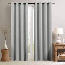 Grey Blackout Curtains For Bedroom 84 Inches Long Triple Weave Window Curtain Panels For Living Room Darkening Boy Room Thermal Insulated Drapes Grommet Top 1 In 2020 Grey Curtains Living Room