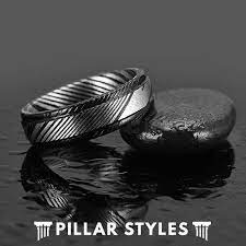 6mm Damascus Steel Ring Mens Wedding Band Beveled Edge Damascus Wedding Band Unique Wedding Rin Rings Mens Wedding Bands Jewelry Rings Unique Rings For Men