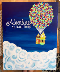 Adventure Is Out There Pixar S Up Painting By Daisydesign3 On Etsy Disney Art Diy Kids Canvas Painting Disney Canvas
