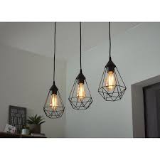 Pour Le Sejour Suspension E27 Style Industriel Byron D17 5 Metal Noir 3 X 60 W Inspire Chambre Style Industriel Style Industriel Deco Salon Industriel
