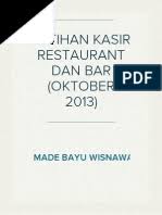 Tugas maitre d'hotel (restorant manager). Tugas Kasir Restaurant Dan Bar