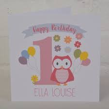Happy Birthday Cards For 2 Year Old Boy Personalised 1st Birthday Card For A Girl Owl Birthday Card Age 1 Girls Birthday Card Personalised Kids Card 1st Birthday Cards Birthday Cards Card Making Birthday