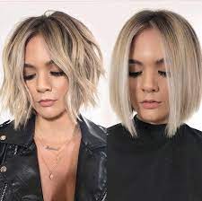 The Perfect Blonde Hybrid Balayage Foil Technique Behindthechair Com Blonde Bob Haircut Short Hair Styles Bobs For Thin Hair