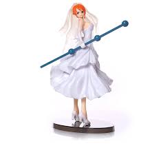 Hkxzm Anime One Piece 17cm Scultures Nami Wedding Dress Ver Pvc Figure Collection Model Toy Aliexpress
