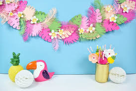 Select a size palm leaf stencil. Tropical Leaf Paper Banner Color Made Happy