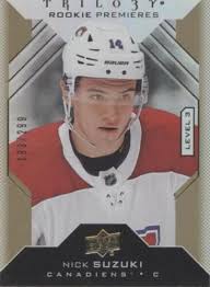 2019 20 UD Trilogy Rookie #674/999 Nick Suzuki Montreal Canadiens