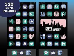 Ios 14 Icons Grey S Anatomy Includes 520 Iphone App Icons In Different Scrub Colors And Grey S Anatomy Grey S Anatomy Wallpaper Iphone Anatomy App Homescreen
