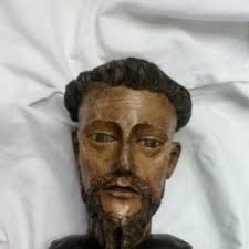 cabeza san francisco. madera policromada s. xvi