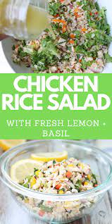 Chicken Rice Salad Leftover Chicken Recipes Healthy Chicken Lunch Recipes Cold Rice Salad Recipes