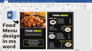 You have a color scheme, a general idea of how you want your menu items to be laid out on the page, and possibly a few photos you want to include. Food Menu Design Using Ms Word Ready To Print How To Make Restaurant Menu Card Design Ms Word Youtube