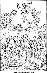 The Transfiguration Catholic Coloring Page Transfiguration Raphael Vatican Rome Jesus Coloring Pages Catholic Coloring Coloring Pages