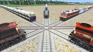 Five Trains at Forked Railroad #4 ...