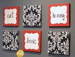 Walls, ceilings, windows and curtains can function as canvases for the painter hid inside of you as long as you dare to and, not least, washi tape with adhesive can be an excellent material for diy wall decorations. Red And Black Damask Eat Drink Be Merry Chef Wall Decor Set