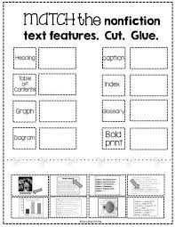 Free Nonfiction Text Features Matching Activity Nonfiction Text Features Text Features Worksheet Nonfiction Texts