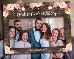 Rustic wedding decoration Rustic floral Wedding decorations rustic floral  Photo booth frame wedding floral frame