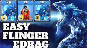 Easy Flame Flinger Electro Dragon Th15 Attack Strategy!! 8 EDrag + Flame  Flinger - Clash of Clans - YouTube