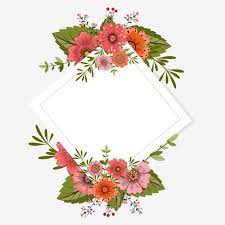 Frame Tropical With Flowers And Leaves Frame Floral Tropical Png And Vector With Transparent Background For Free Download Tropical Png Tropical Frames Flower Frame