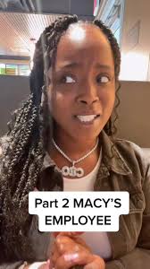 Girl Talking about Black Eyed Person in Macys