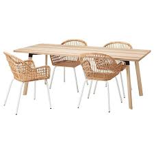 Ypperlig Nilsove Tisch Und 4 Stuhle Esche Rattan Weiss Ikea Deutschland Ypperlig Ikea Kuchentisch Und Stuhle Ikea Tisch