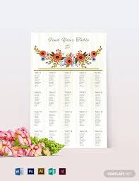 9 Wedding Chart Examples Samples Pdf Word Psd Examples