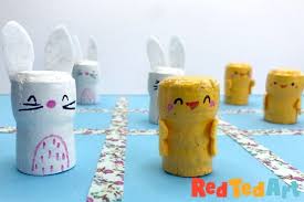 If you are seeking a cool do it yourself innovative crafts, here are some impressive ideas for your inspiration. Upcycled Wine Cork Easter Tic Tac Toe Craft Red Ted Art Make Crafting With Kids Easy Fun