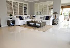 This warm white living room with a beige stone fireplace takes on a cooler look with gray toned upholstery. 24 Decor With Cream Floor Tiles Ideas Home House Design House Interior