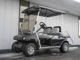 Perfect For Campground Duty And More This 1998 Club Car Ds Electric Golf Car Is Equipped With A Dark Plum Body Matching H Used Golf Carts Golf Carts Golf Car