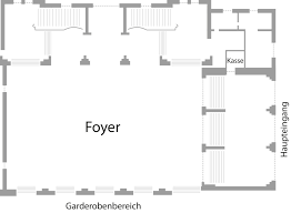 Experiment but use details to connect the decor to adjacent spaces. Foyer Kaiser Friedrich Halle