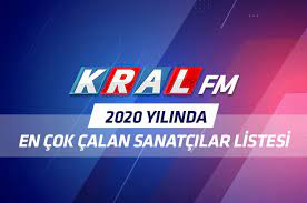 Türkiye'nin en iyi radyolarından ilaç gibi radyo sloganıyla yayın yapan kral fm'de en çok çalan şarkıları kral fm top 10 listesi ile sitemizden kolayca öğrenebilirsiniz. Kral Fm De 2020 Yilinda En Cok Calinan Sanatcilar