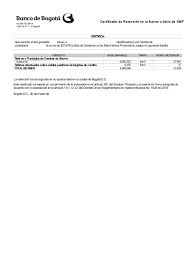 Estas son las promociones de los bancos este. Banco De Bogota Certificado De Gmf