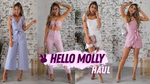 hello molly try on haul review spring clothing