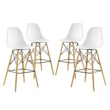 10 best white bar stools of april 2021. Pyramid Dining Side Bar Stool Set Of 4 White By Modern Living
