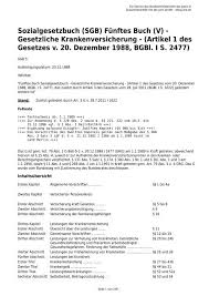 Deutschland > krankenkassen und pflegeversicherung >. Sozialgesetzbuch 5 Buch Barmer Gek