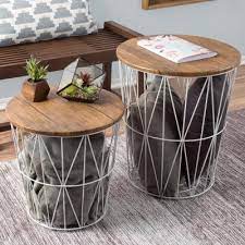 The theme of the tray, in white, black or with a copper finish, is picked up to create three tables, whose lightness. White Coffee Tables Accent Tables The Home Depot