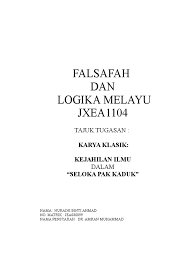 By rebecca mcelroy / mezger. Cerita Jenaka Pak Kadok