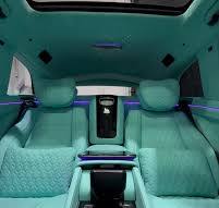 A true one of one. This Maybach GLS 600 now carries a complete Tiffany Blue  interior conversion, featuring a custom 3D design stitching pattern across  the seats and a matching Tiffany Alcantara full ...