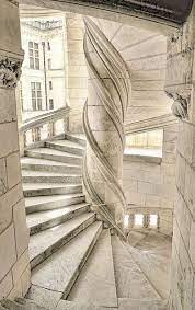 Leonardo took this painting with him to france when he joined the court of the french king, and after his death, the picture entered king françois i's collection. Leonardo Da Vinci Staircase Chateau De Chambord La Rouchefoucauld France 1519 Stairs Architecture Architecture Details